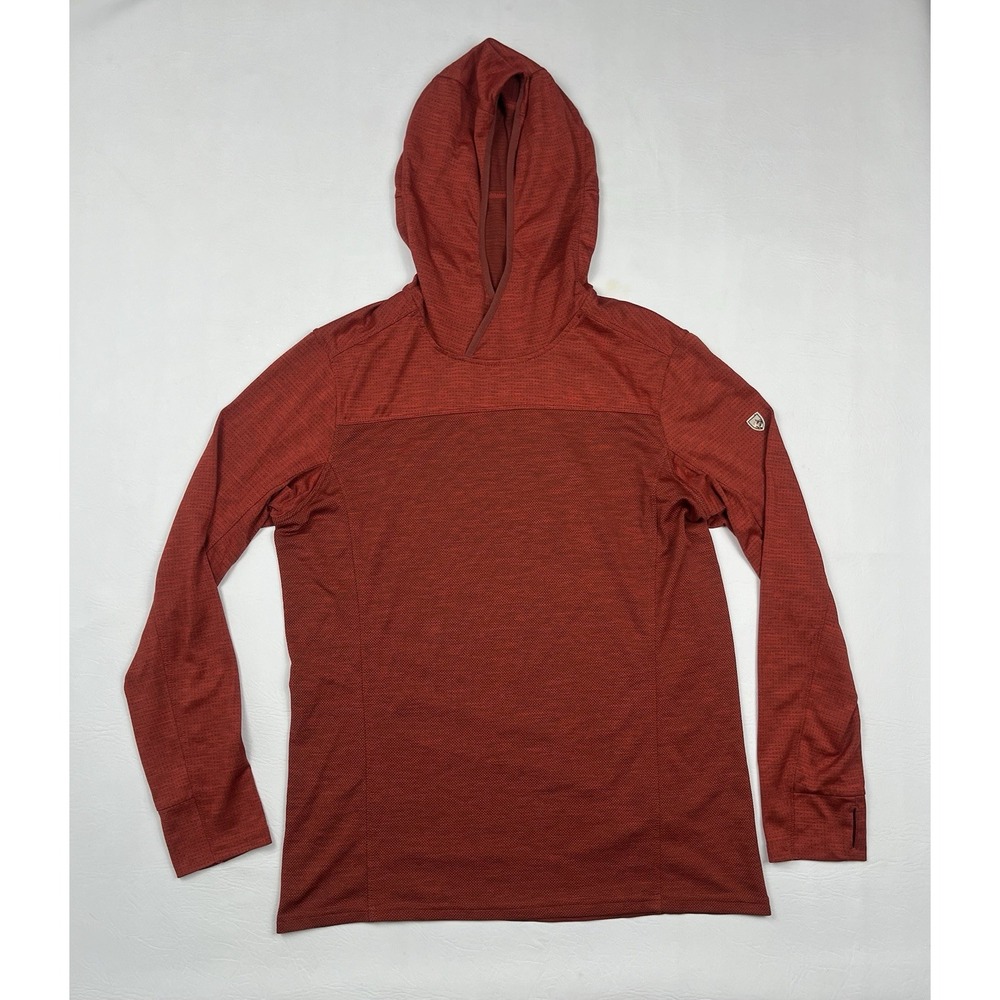 Kuhl Engineered Hoody Mens Small Red Lightweight UPF Pullover Hoodie 7423
